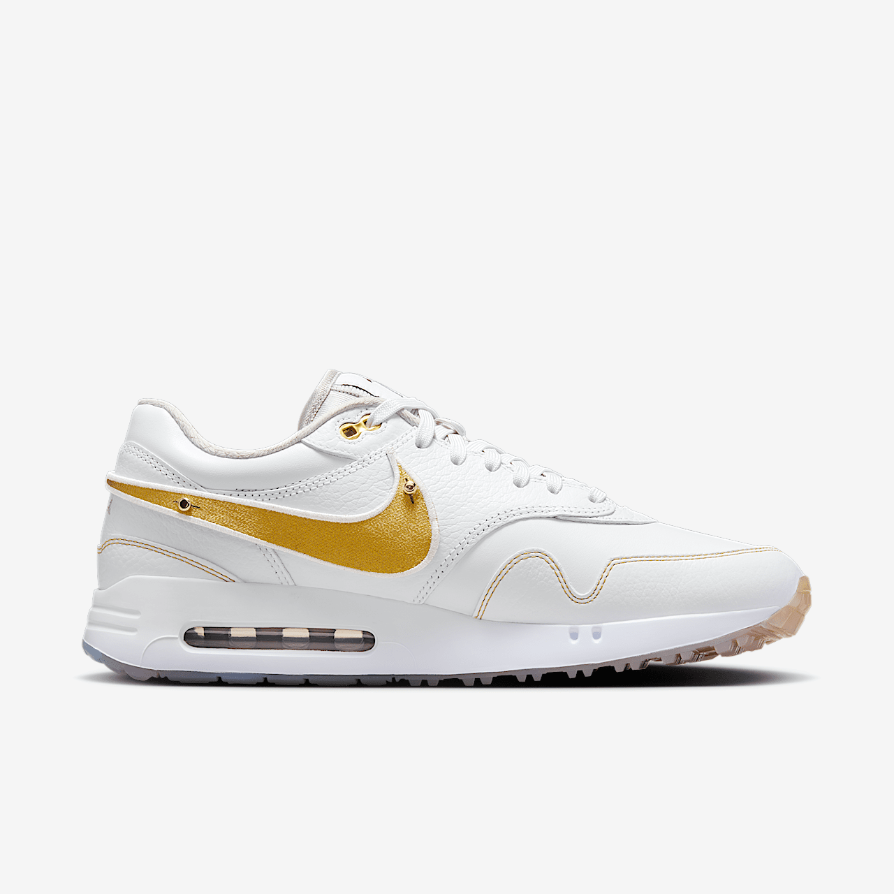 Nike Air Max 1 sneaker Wit/Pale Grey/Light Bone/Metallic Gold