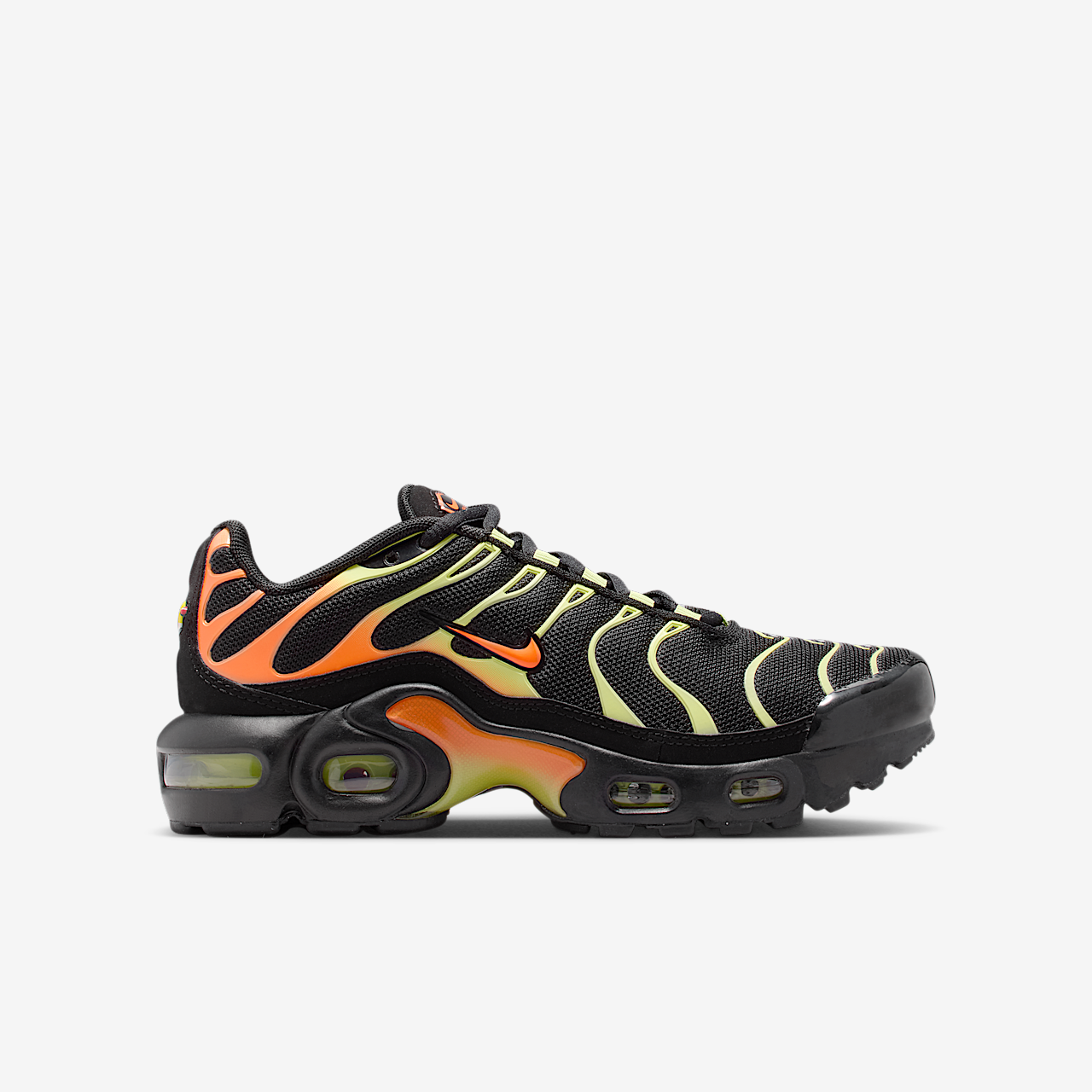 Nike Air Max Plus sneaker Zwart/Limelight/Hyper Crimson