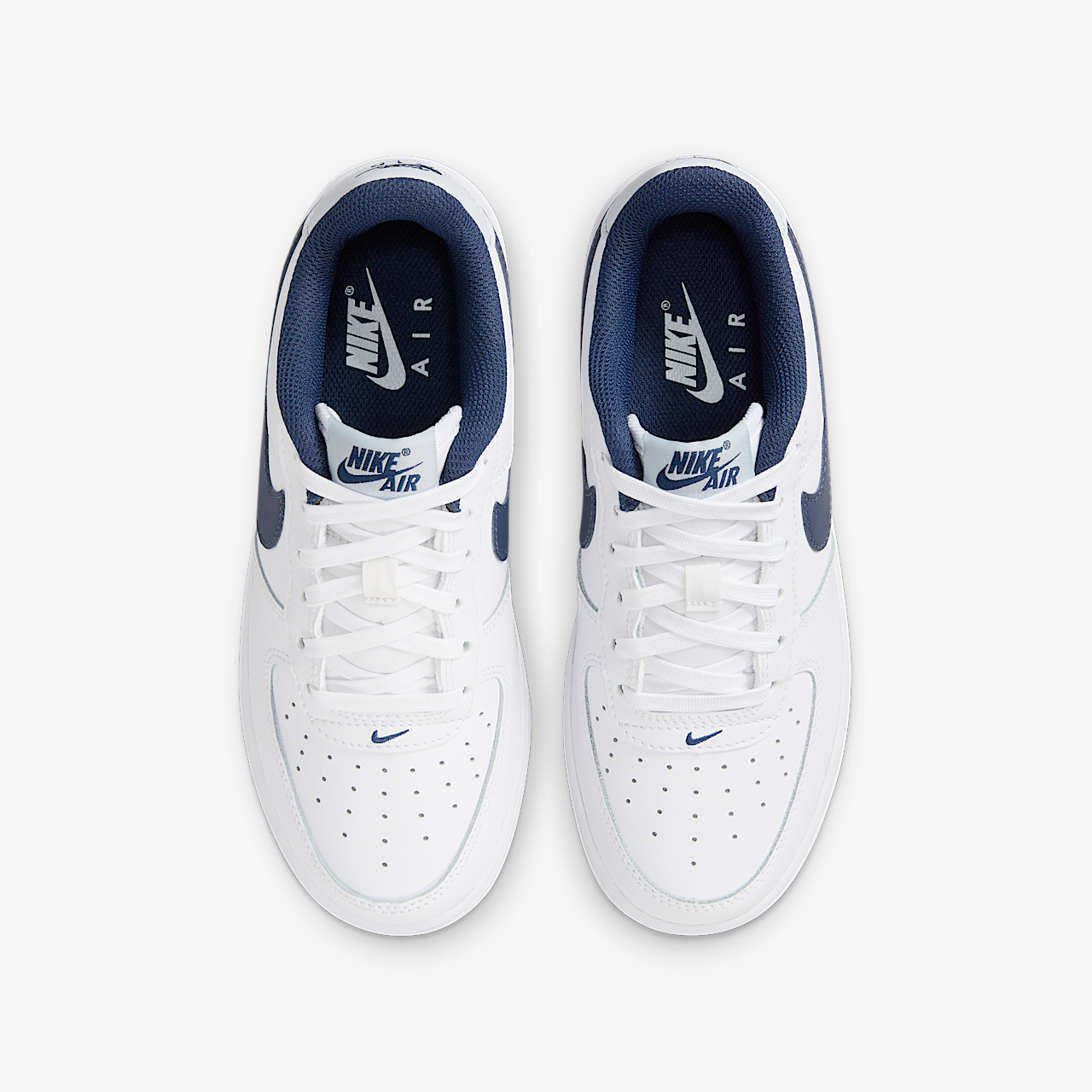 Nike Air Force 1 sneaker Wit/Football Grey/Midnight Navy