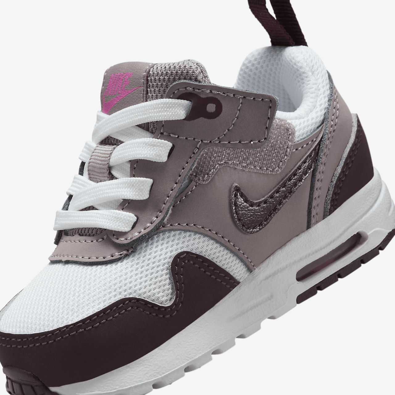 Nike Air Max 1 sneaker Wit/Light Violet Ore/Playful Pink/Burgundy Crush