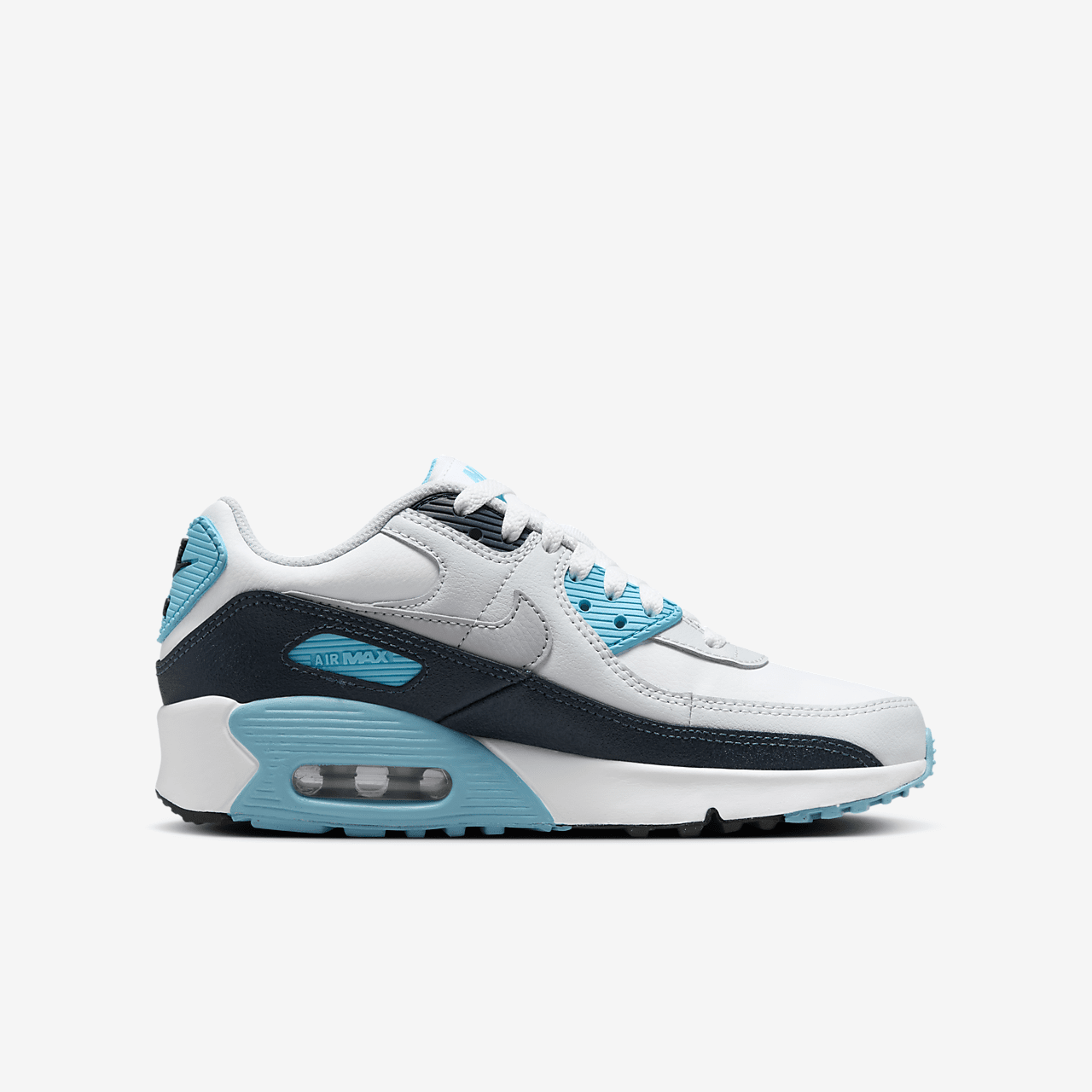 Nike Air max 90 sneaker Wit/Baltic Blue/Armory Navy/Wolf Grey