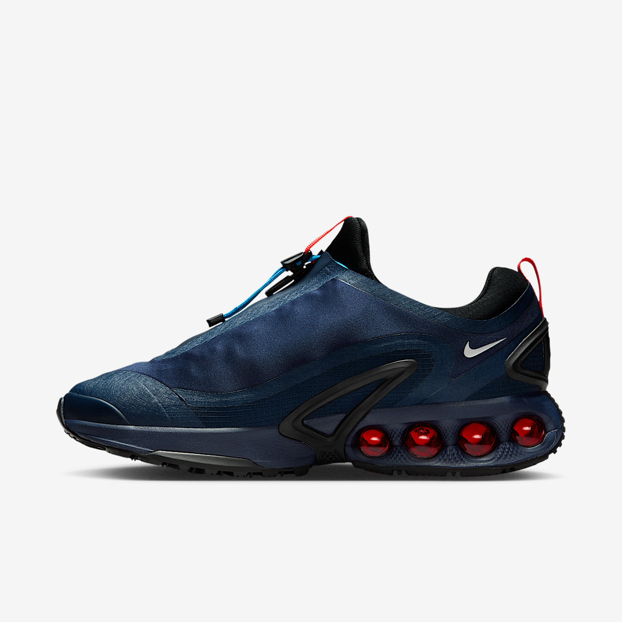 Nike Air Max DN sneaker Obsidian/Chile Red/Blue Lagoon/Metallic Silver