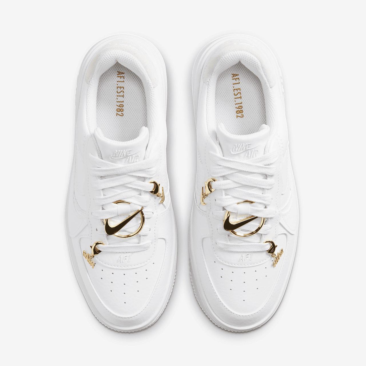 Nike Air Force 1 sneaker Wit/Metallic Gold/Summit White