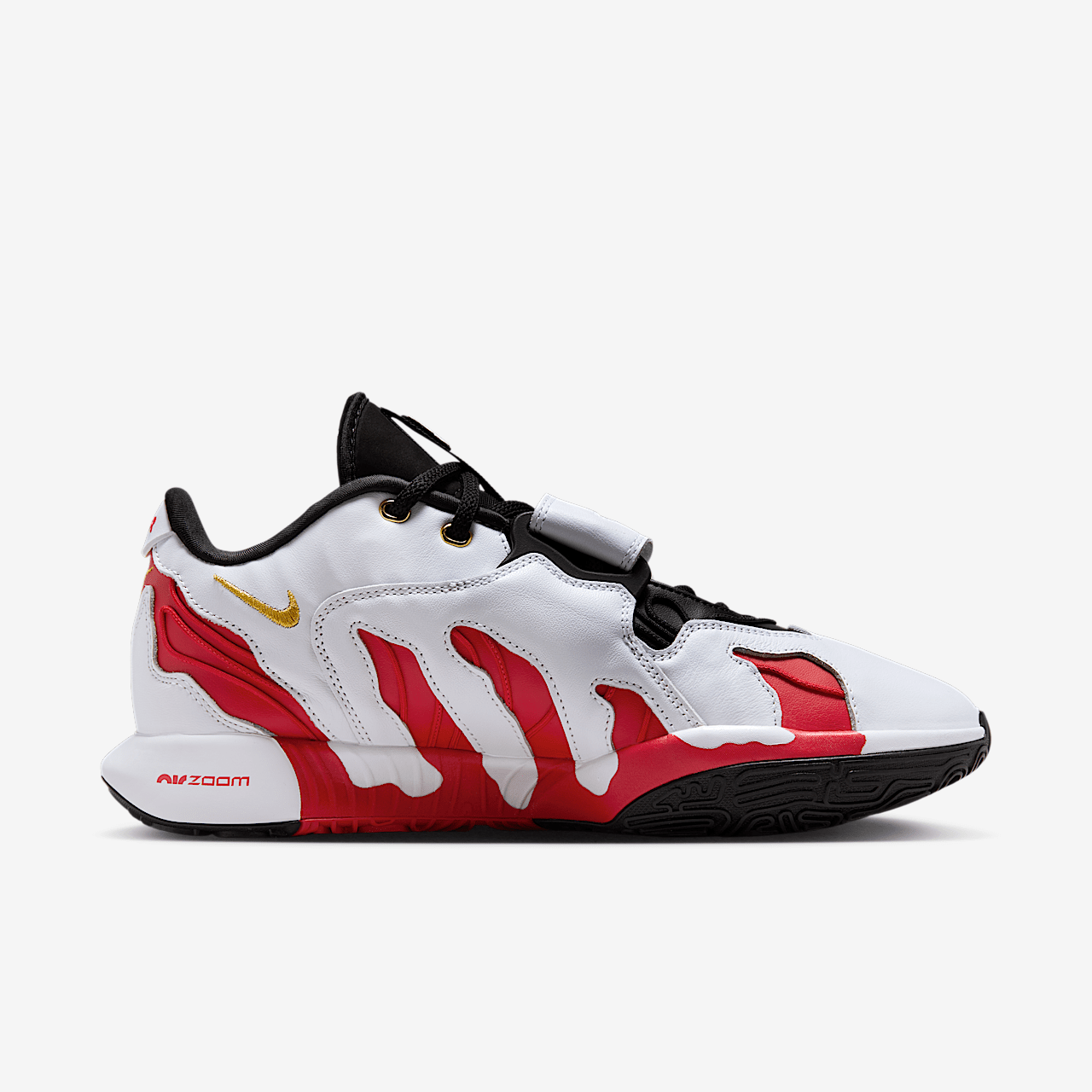 Nike LeBron sneaker Wit/Fire Red/Zwart/Metallic Gold