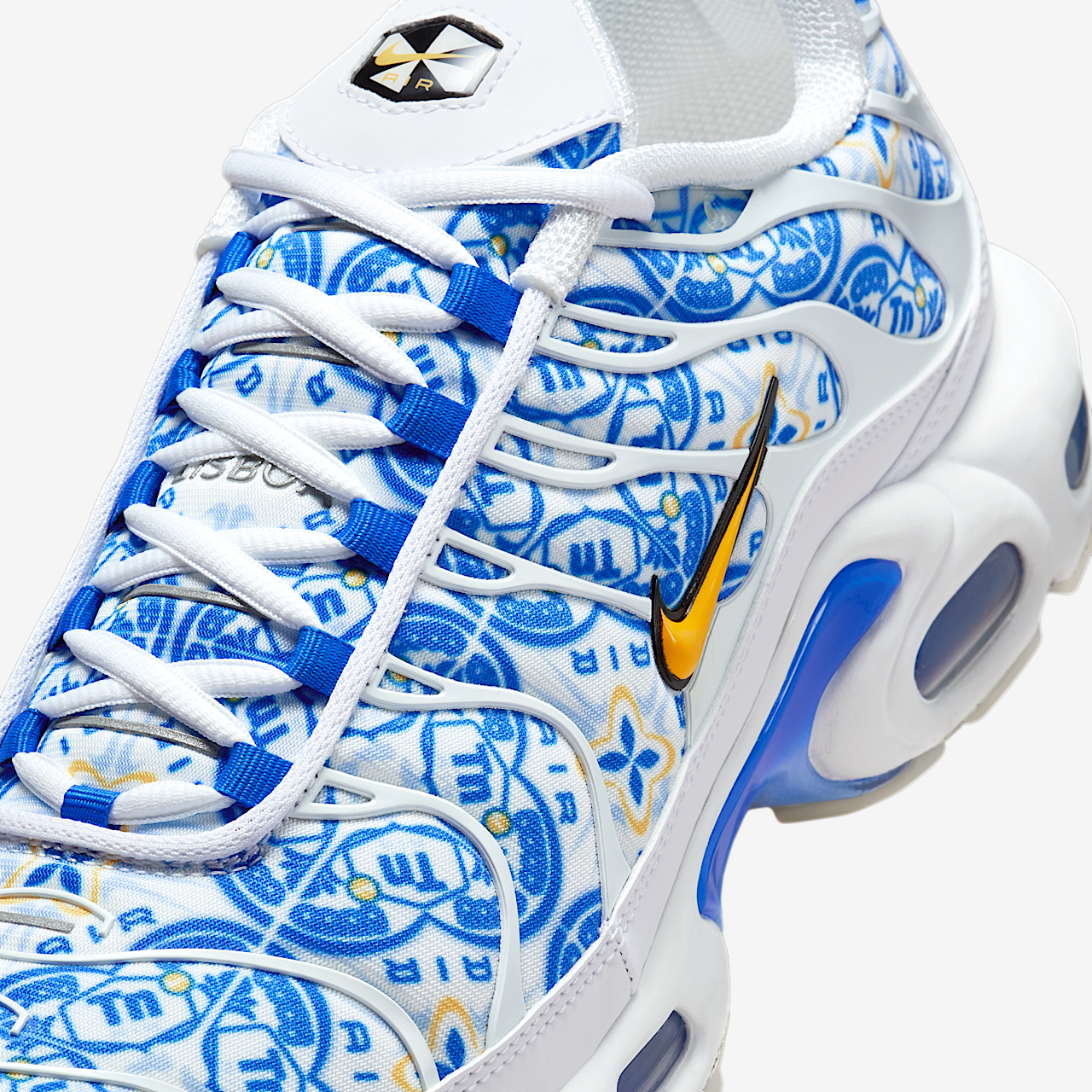 Nike Air Max Plus sneaker Wit/Zwart/Game Royal/Varsity Maize