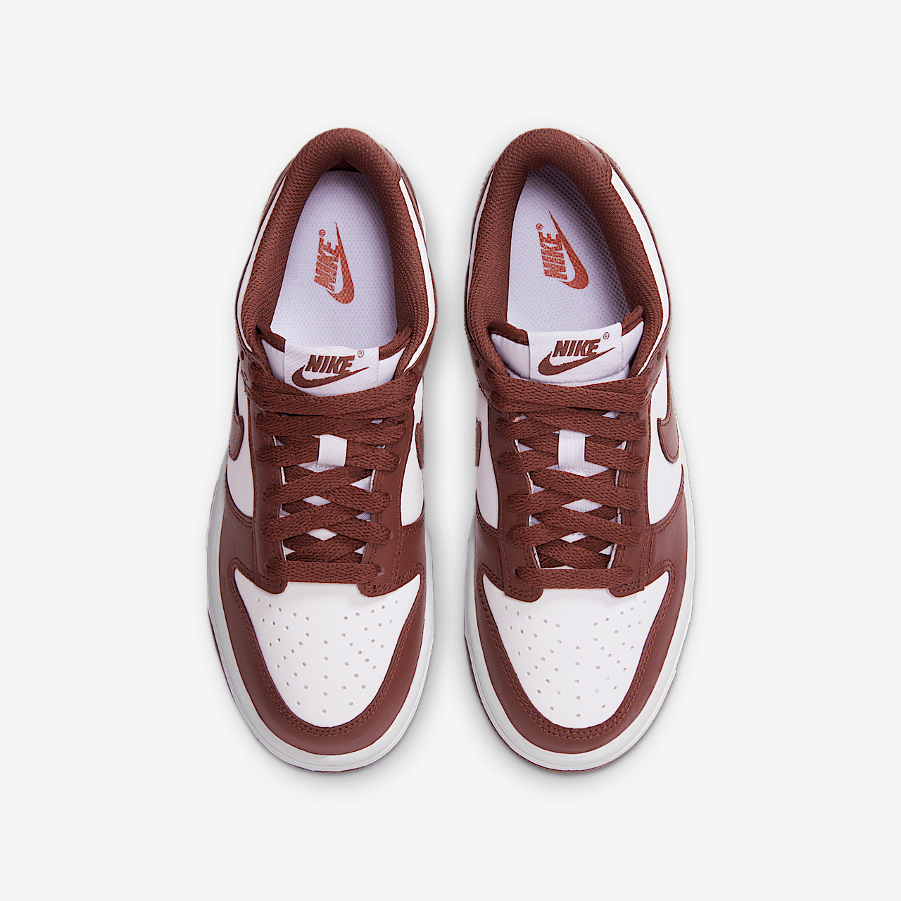 Nike Dunk Low sneaker Wit/Gym Red/Redwood