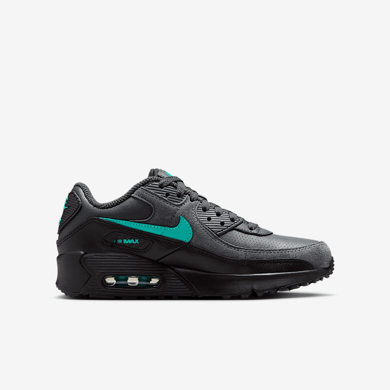 Nike Air max 90 sneaker Dark Smoke Grey/Zwart/Wit/Clear Jade II