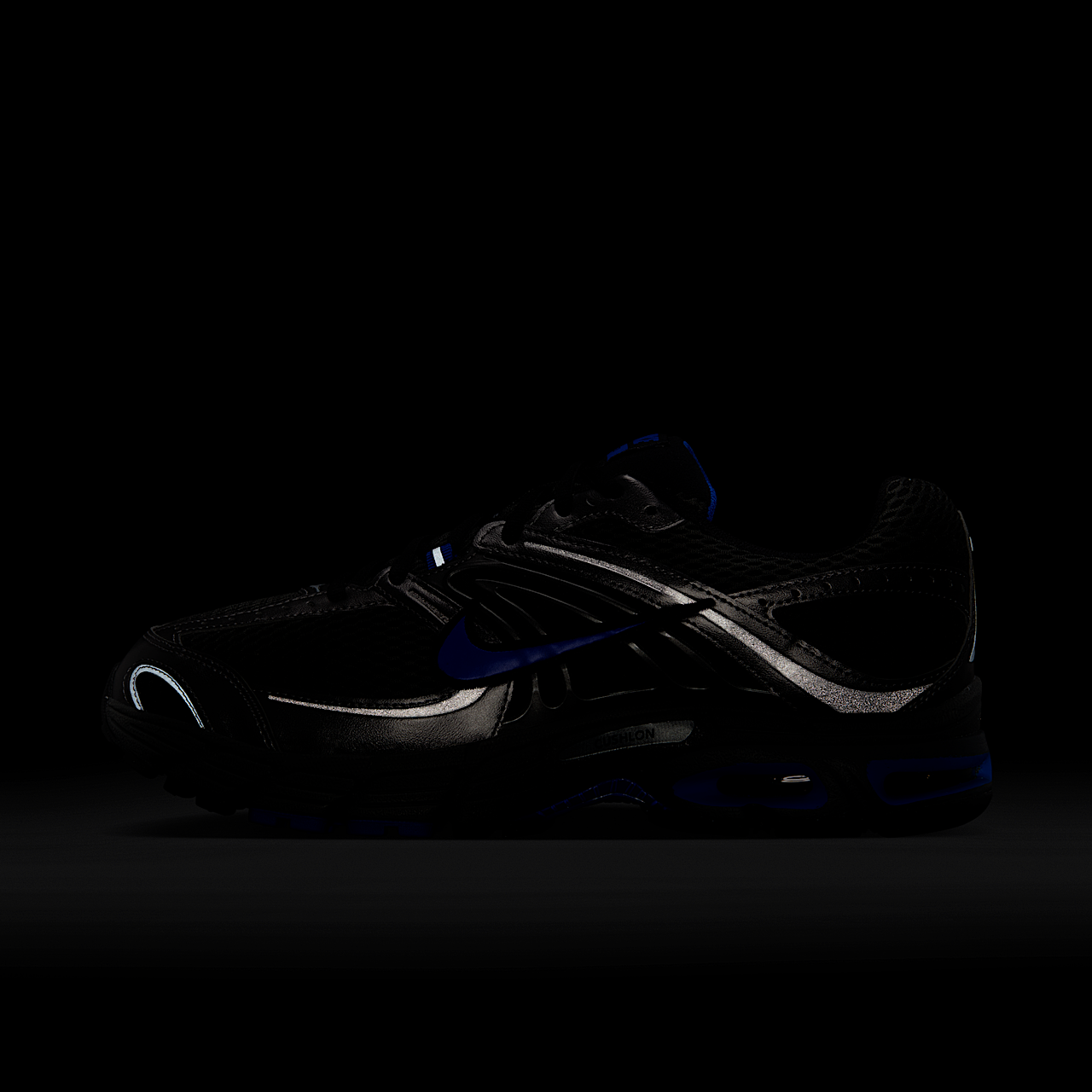 Nike Air Max sneaker Dark Smoke Grey/Zwart/Metallic Dark Grey/Racer Blue