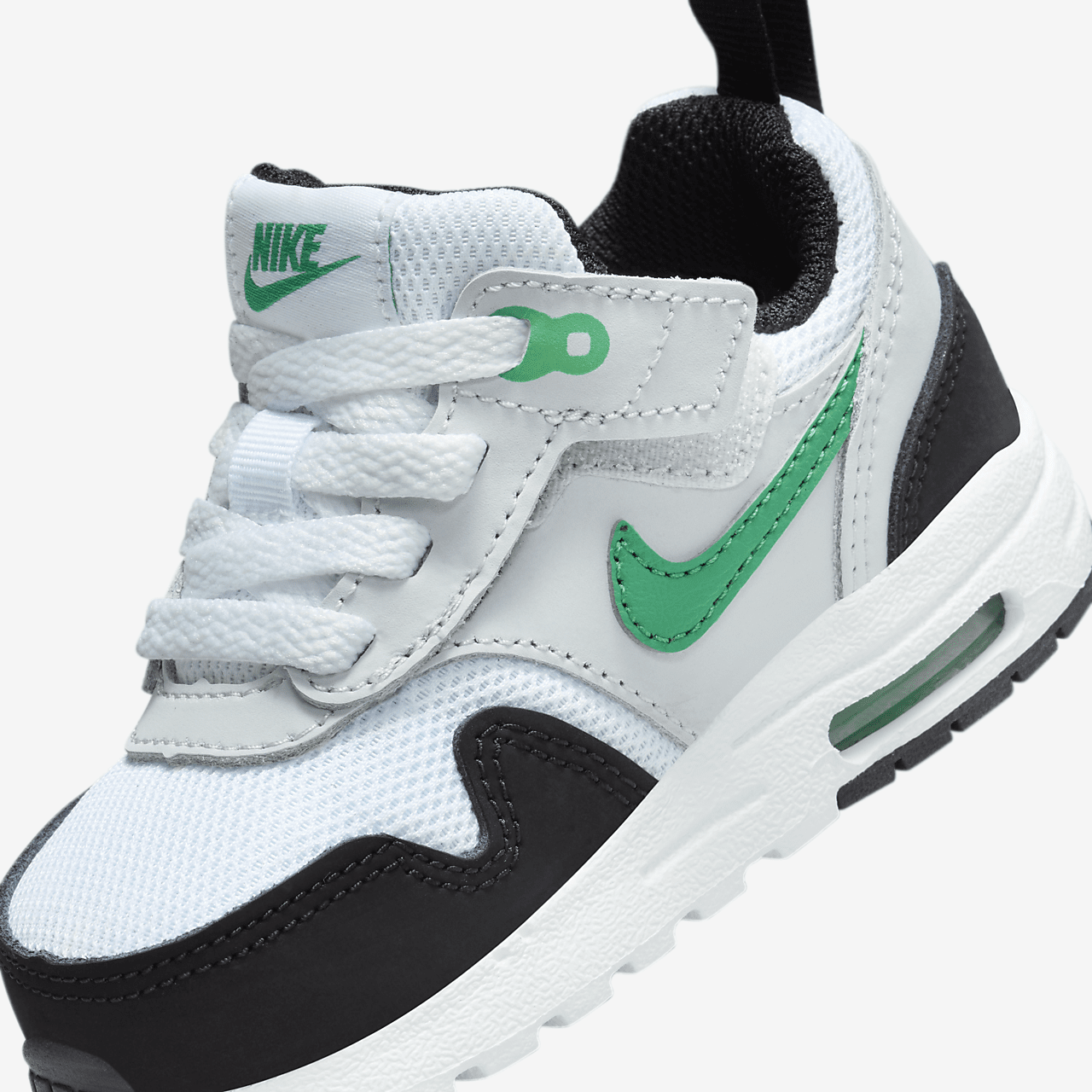 Nike Air Max 1 sneaker Wit/Pure Platinum/Zwart/Stadium Green