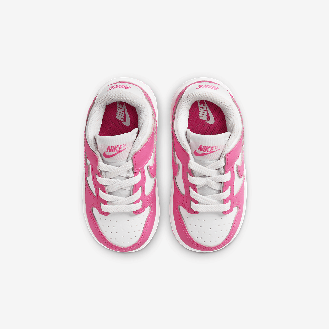 Nike Dunk Low sneaker Wit/Roze/Laser Fuchsia