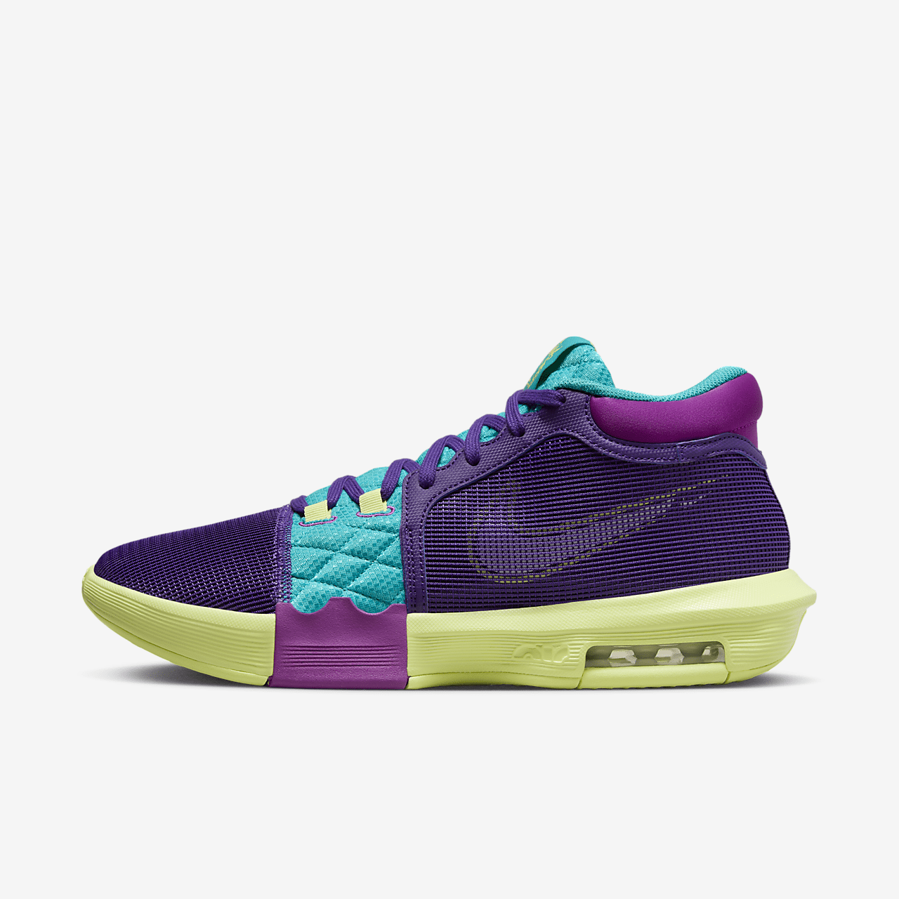 Nike LeBron sneaker Field Purple/Dusty Cactus/Light Lemon Twist/Wit