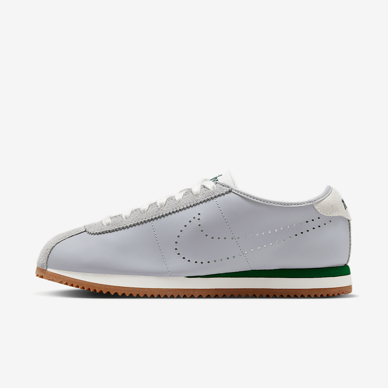 Nike Cortez sneaker Wolf Grey/Summit White/Gum Medium Brown/Sport Green