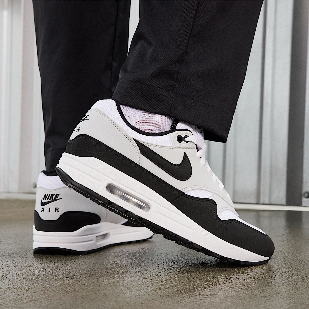 Nike Air Max 1 sneaker Wit/Pure Platinum/Zwart