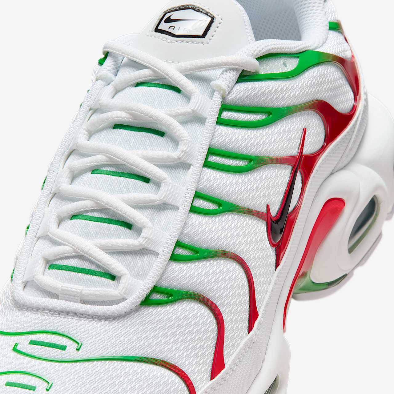 Nike Air Max Plus sneaker Wit/Kelly Green/University Red/Zwart
