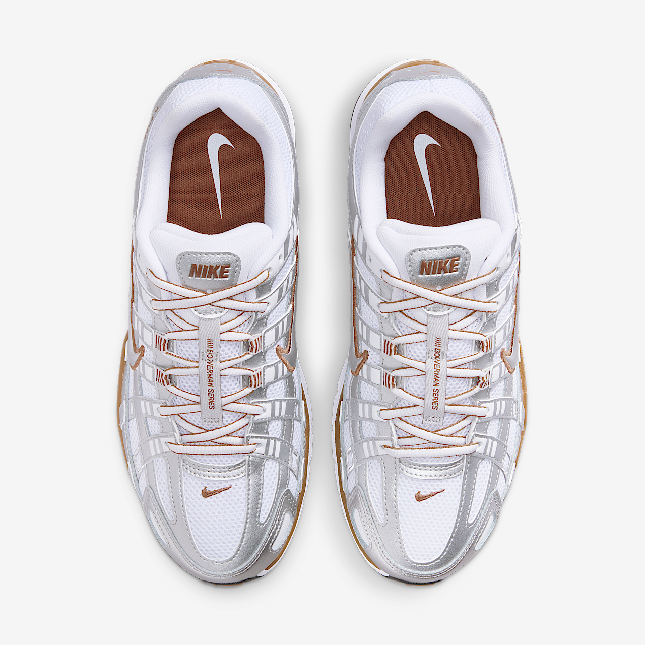 Nike P-6000 sneaker Wit/Light British Tan/Sail/Metallic Silver