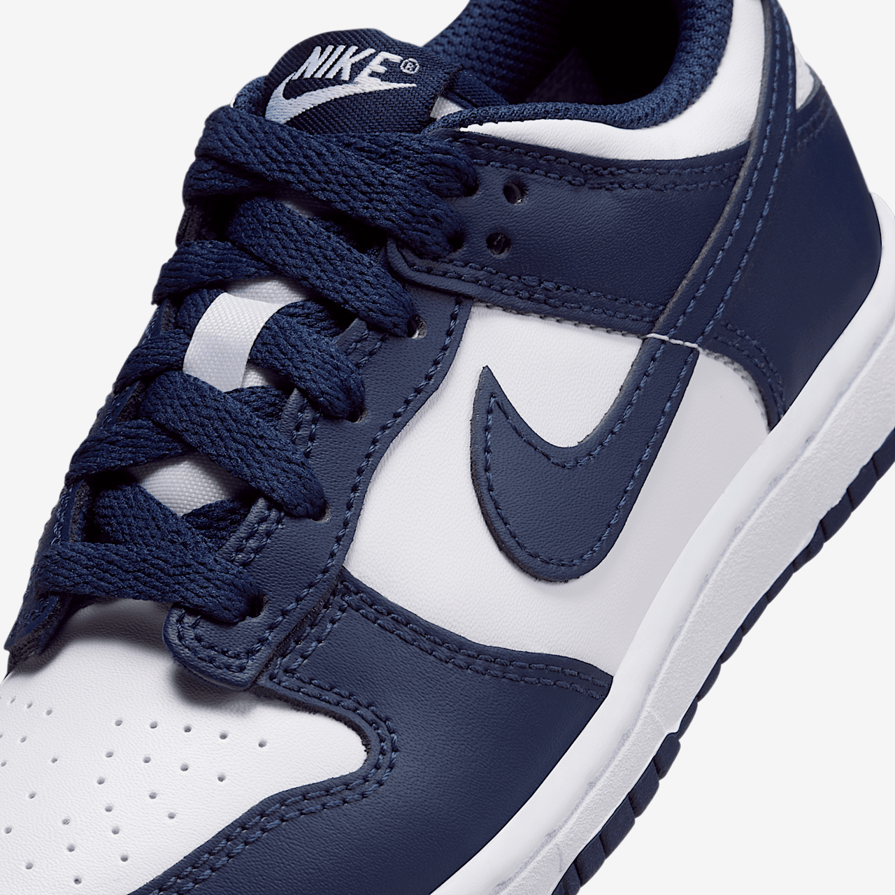 Nike Dunk Low sneaker Wit/Wit/Midnight Navy