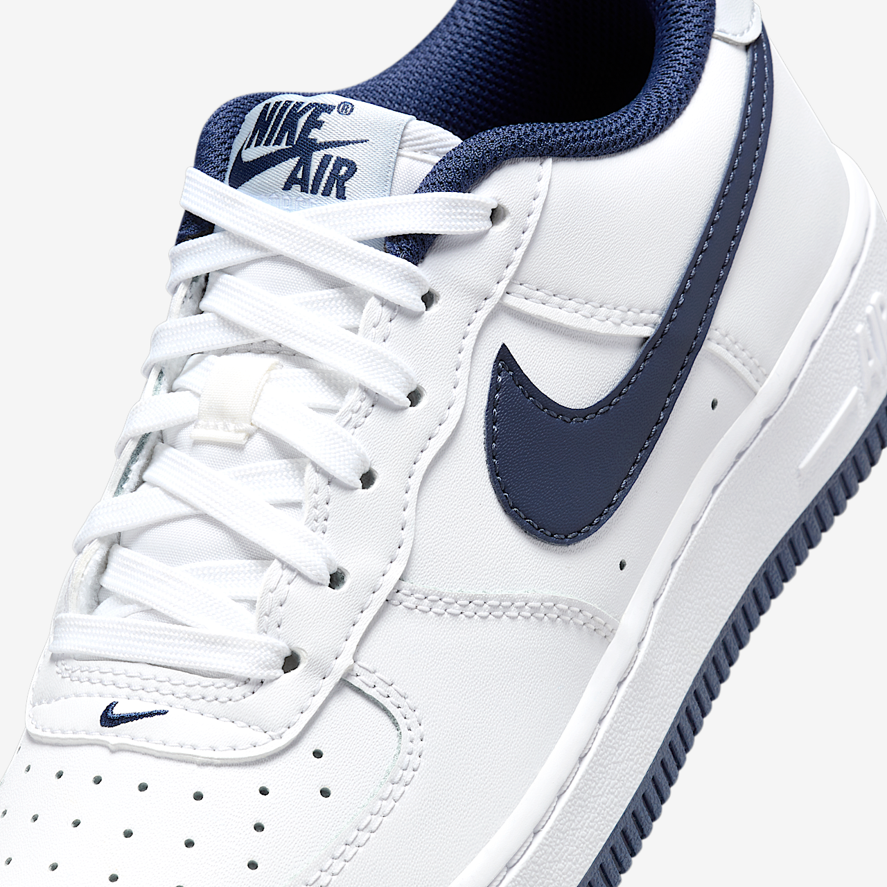 Nike Air Force 1 sneaker Wit/Football Grey/Midnight Navy
