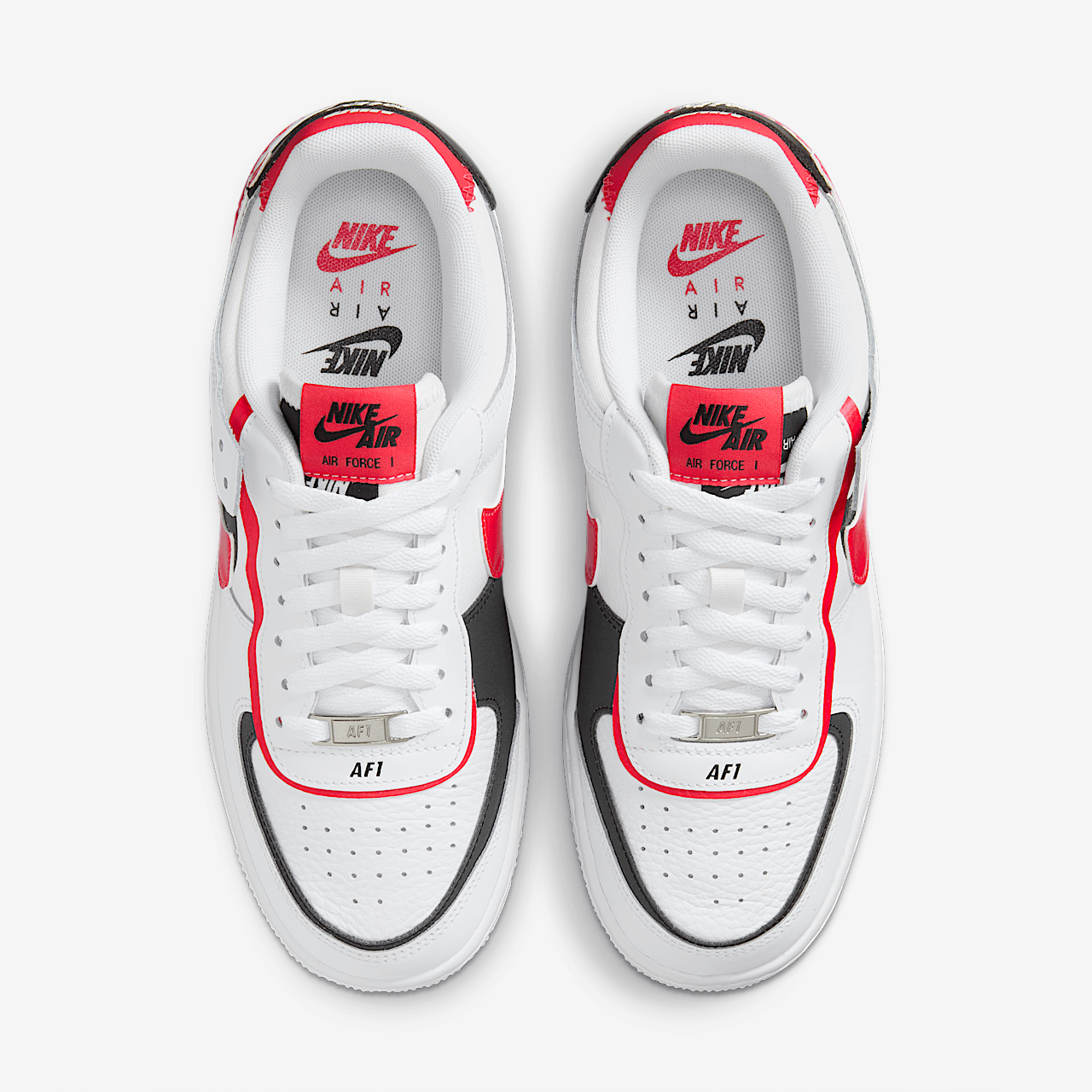 Nike Air Force 1 sneaker Wit/Zwart/Wit/Light Crimson