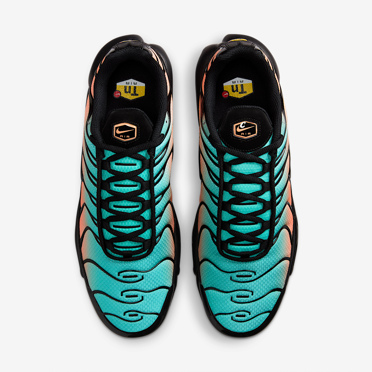Nike Air Max Plus sneaker Zwart/Aurora Green/Orange Pulse/Zwart
