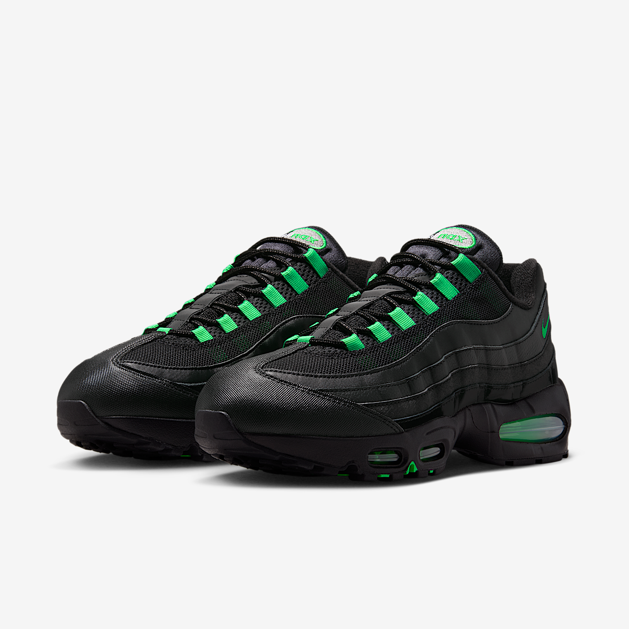 Nike Air Max sneaker Zwart/Zwart/Pearl Grey/Green Shock