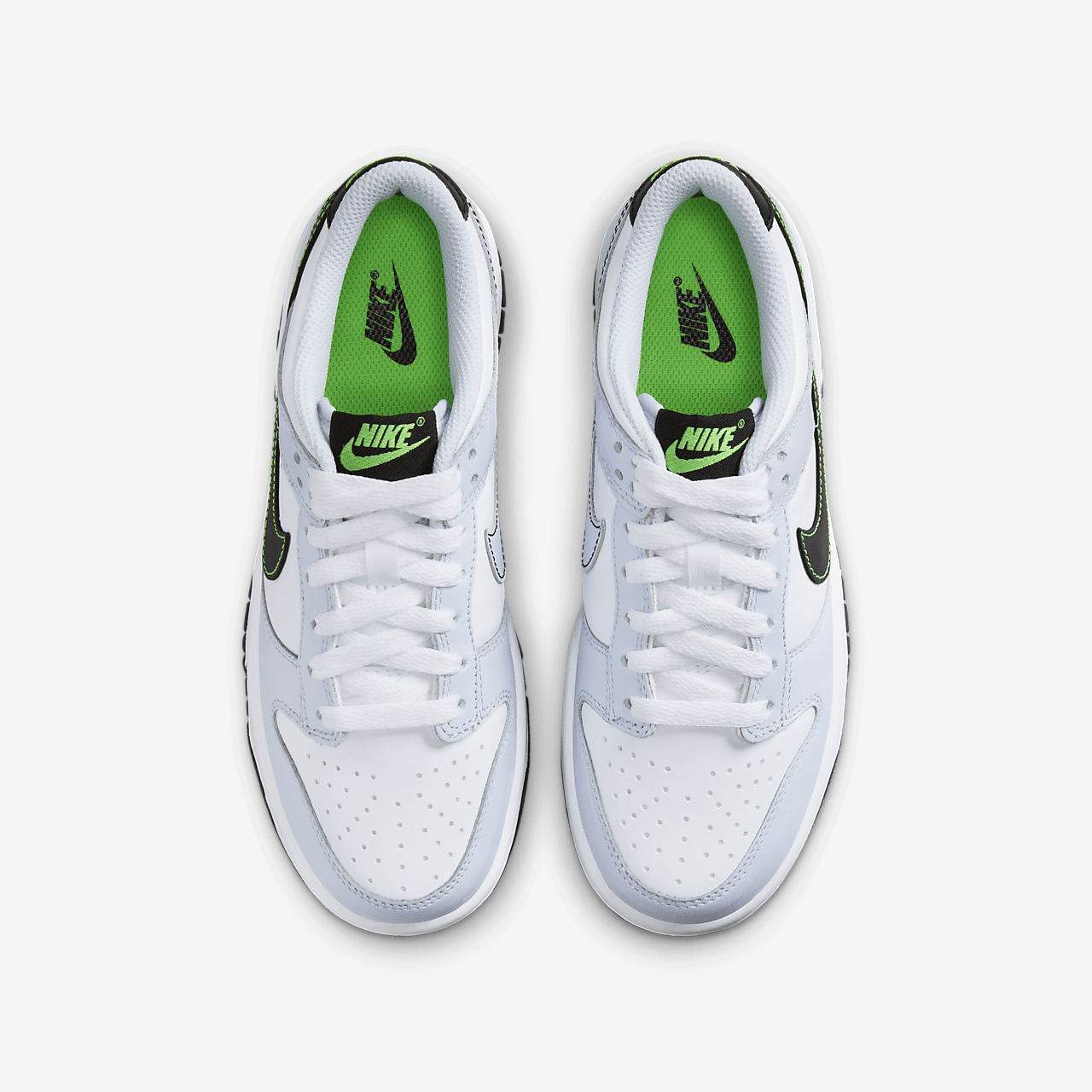 Nike Dunk Low sneaker Wit/Football Grey/Green Strike/Zwart