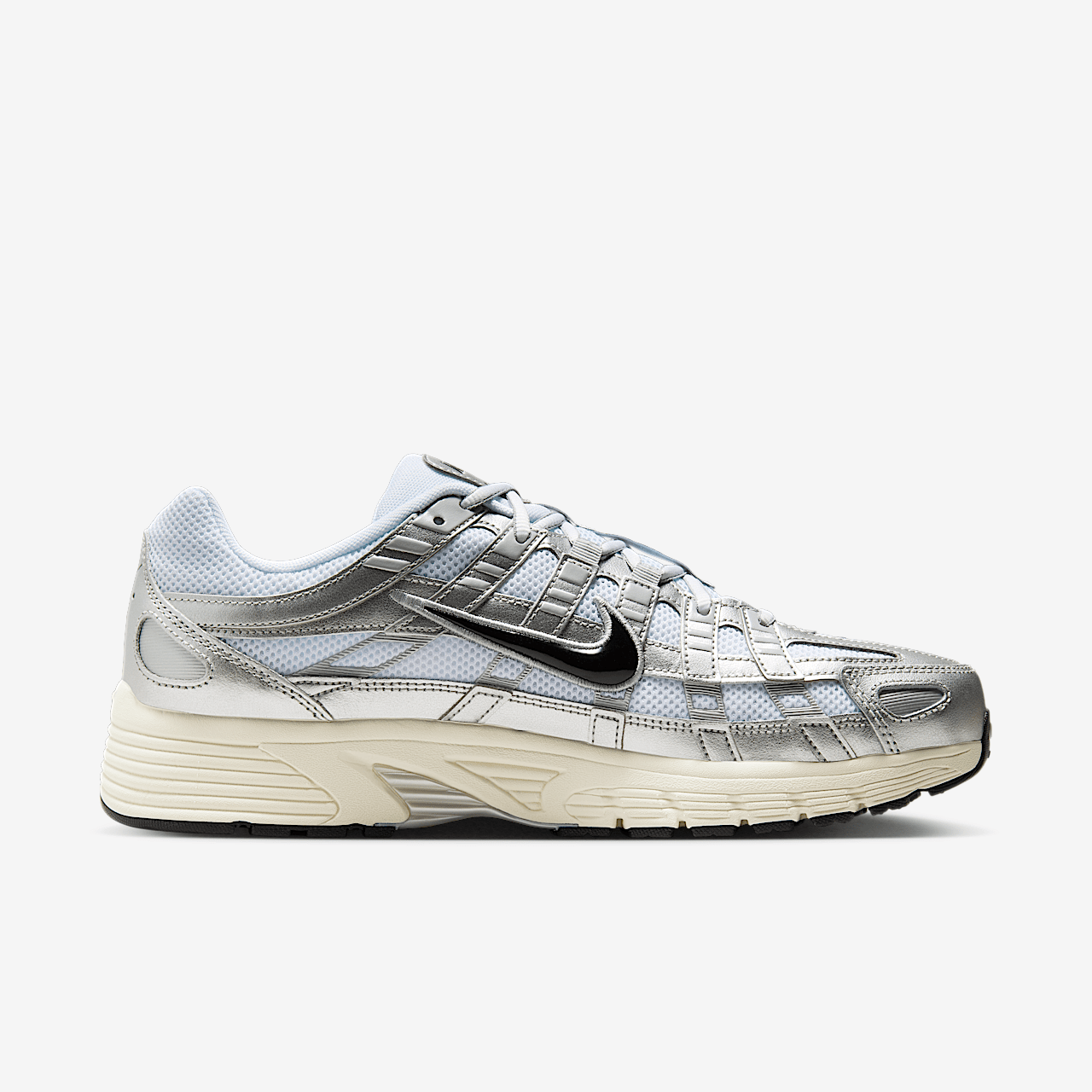 Nike P-6000 sneaker Wit/Metallic Silver/Flat Silver/Zwart