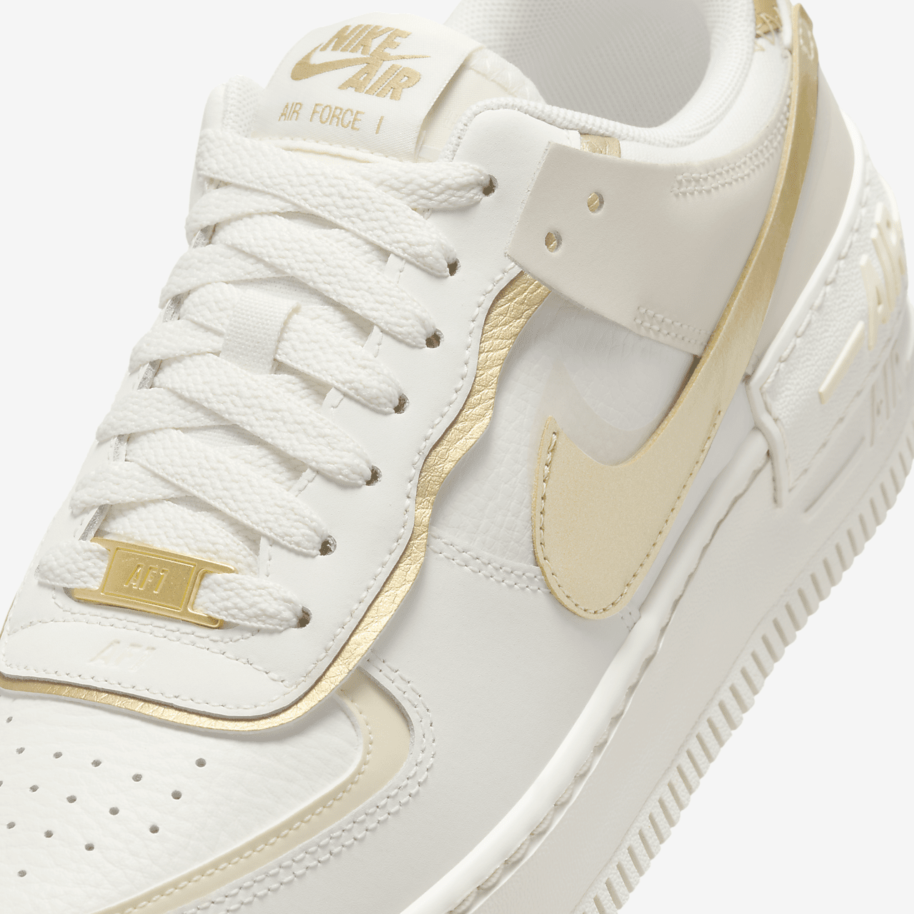 Nike Air Force 1 sneaker Sail/Coconut Milk/Metallic Gold