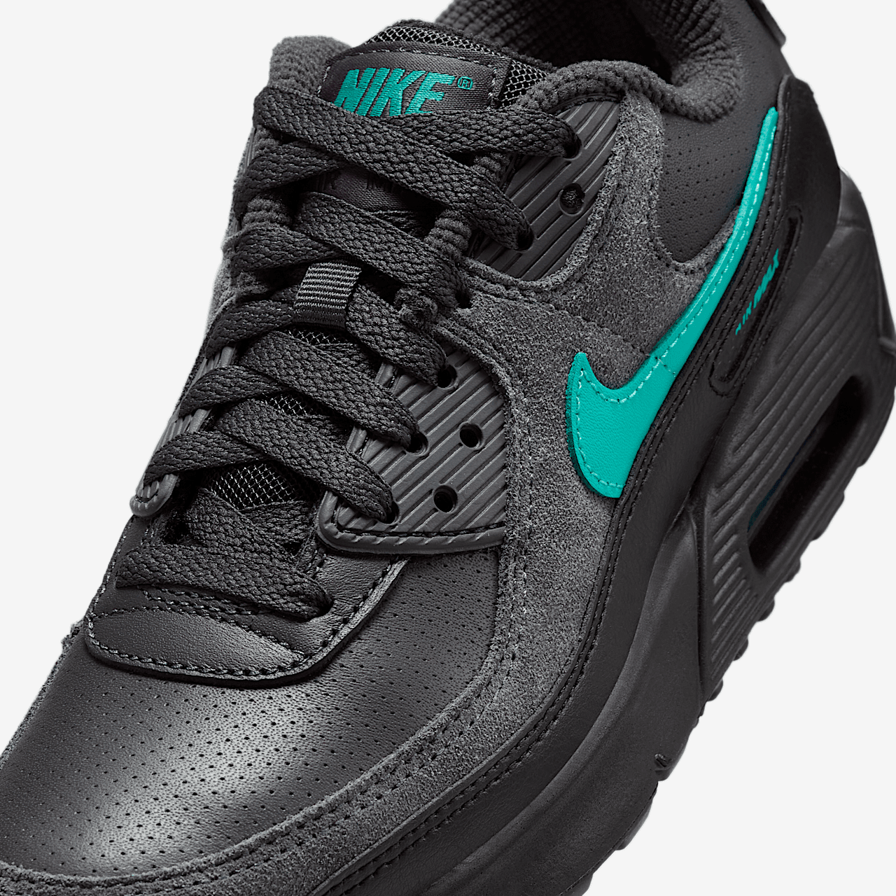 Nike Air max 90 sneaker Dark Smoke Grey/Zwart/Wit/Clear Jade II