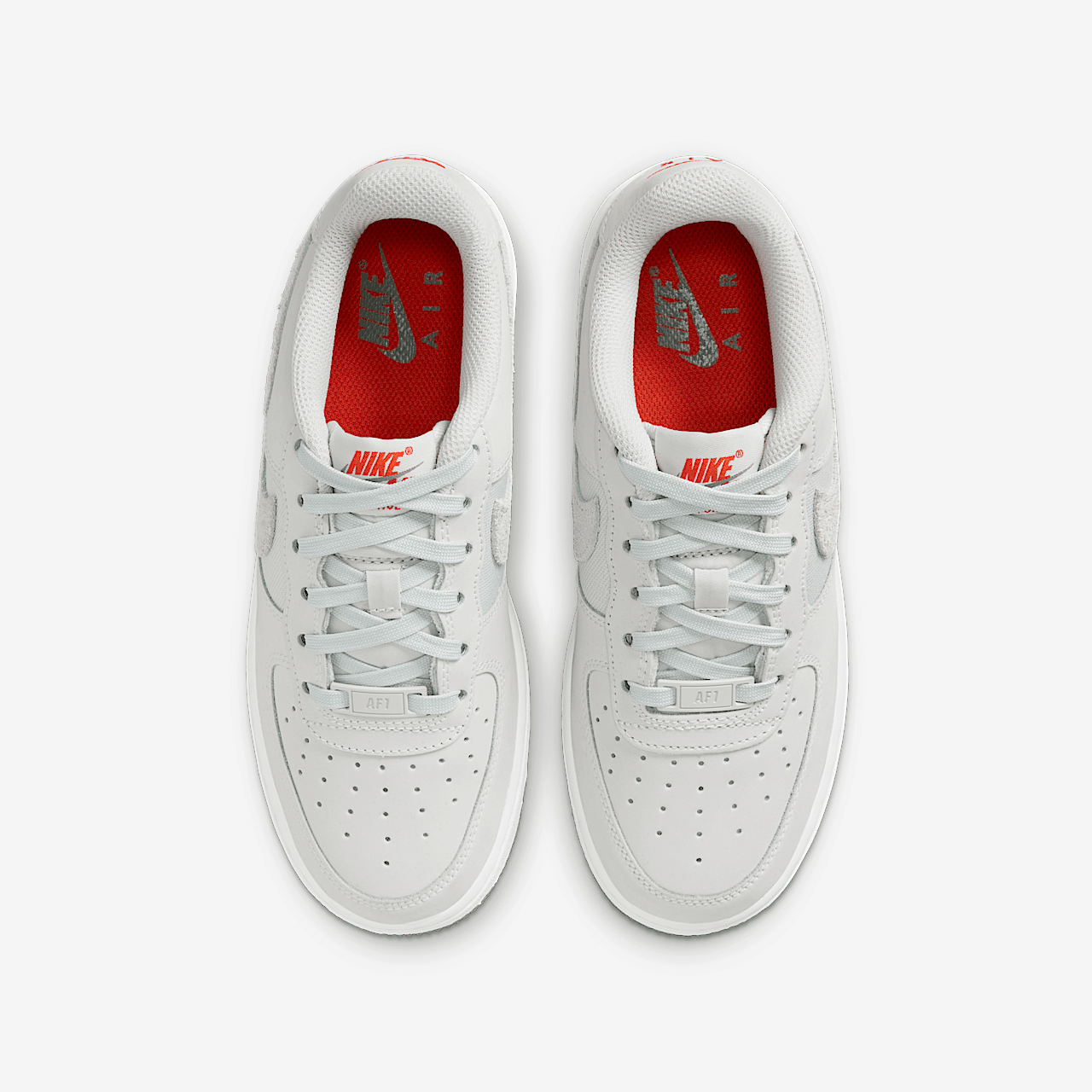 Nike Air Force 1 sneaker Photon Dust/Wit/Picante Red/Photon Dust