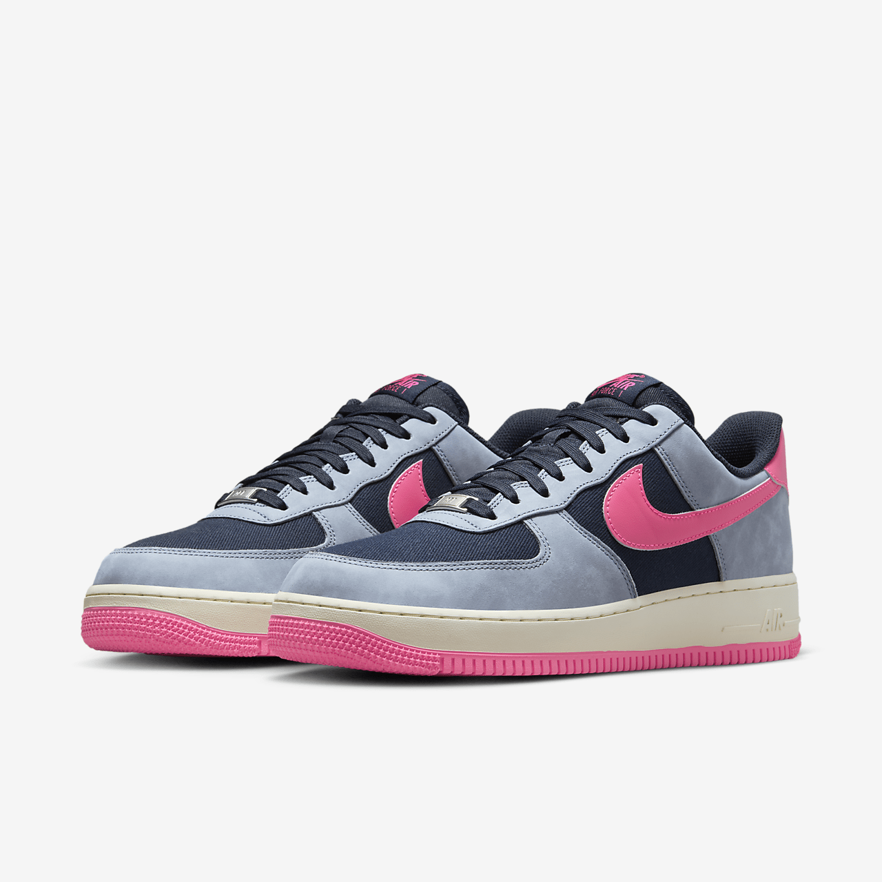 Nike Air Force 1 sneaker Dark Obsidian/Ashen Slate/Green Frost/Pink Blast