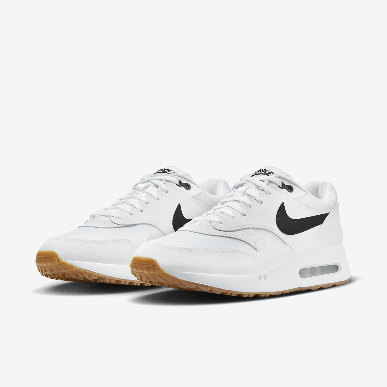 Nike Air Max 1 sneaker Wit/Gum Medium Brown/Zwart