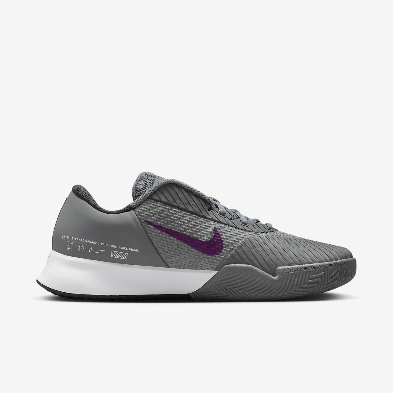 Nike  sneaker Smoke Grey/Dark Smoke Grey/Zwart/Sangria