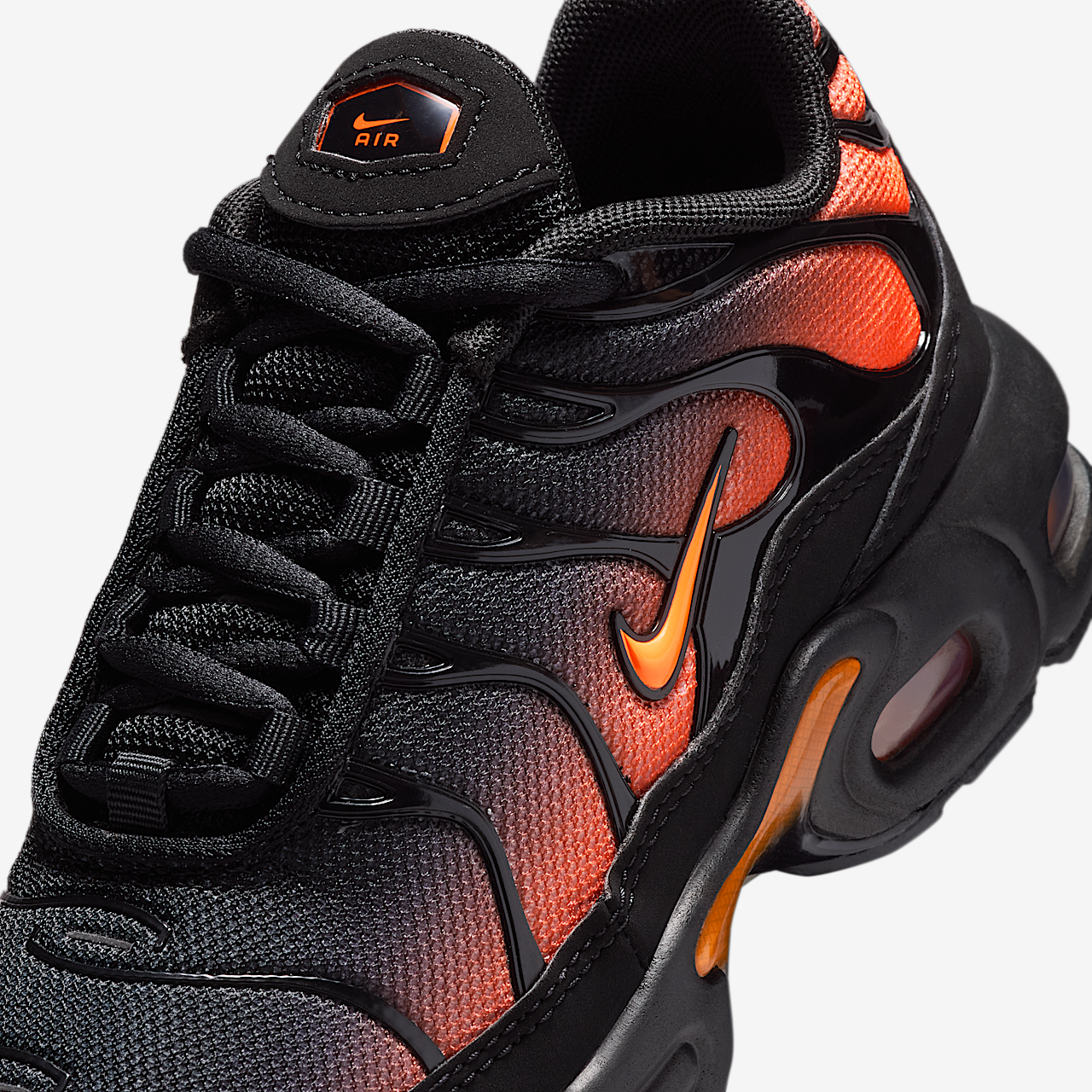 Nike Air Max Plus sneaker Zwart/Zwart/Total Orange