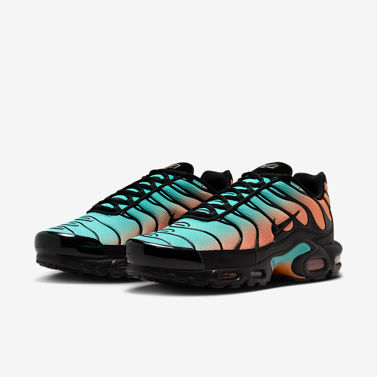 Nike Air Max Plus sneaker Zwart/Aurora Green/Orange Pulse/Zwart