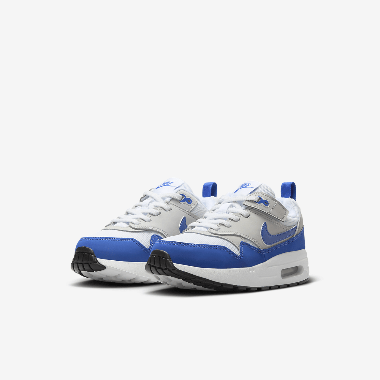 Nike Air Max 1 sneaker Wit/Neutral Grey/Zwart/Game Royal