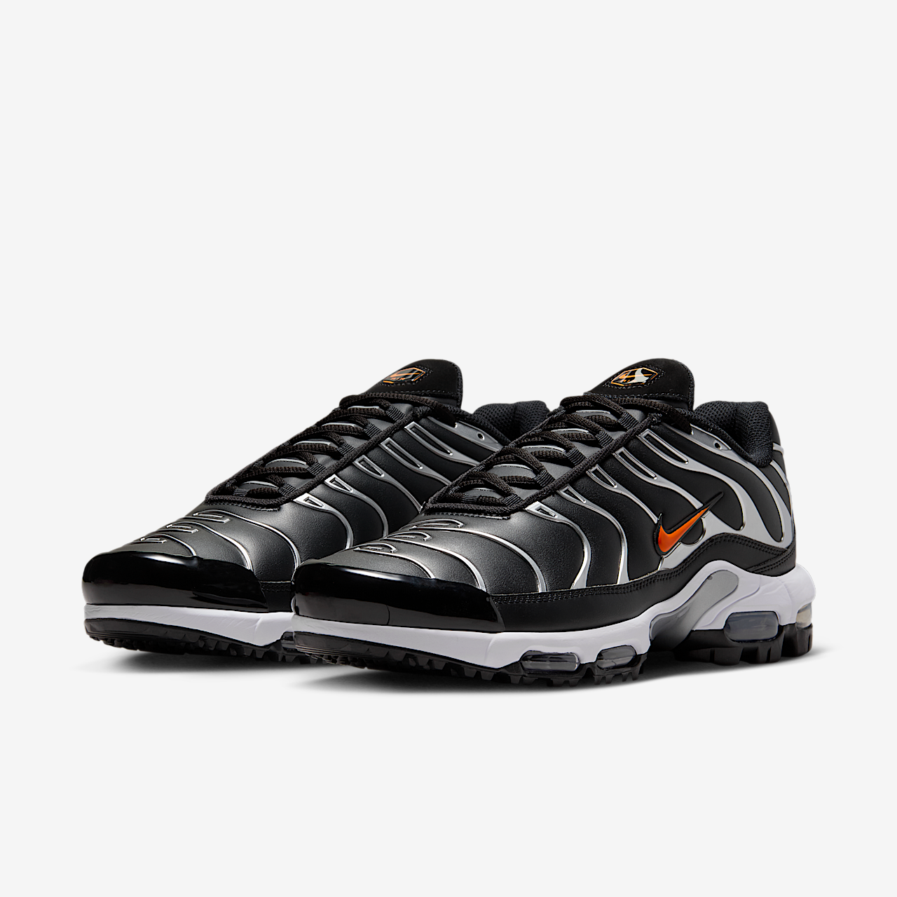 Nike Air Max Plus sneaker Zwart/Metallic Silver/Total Orange