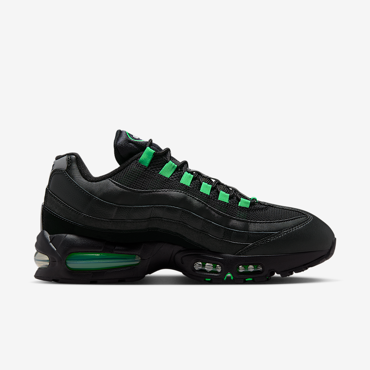 Nike Air Max sneaker Zwart/Zwart/Pearl Grey/Green Shock