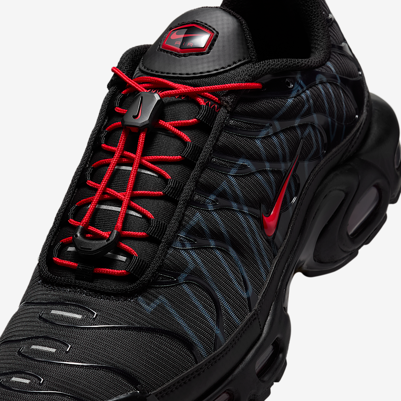 Nike Air Max Plus sneaker Zwart/Wolf Grey/Metallic Silver/University Red