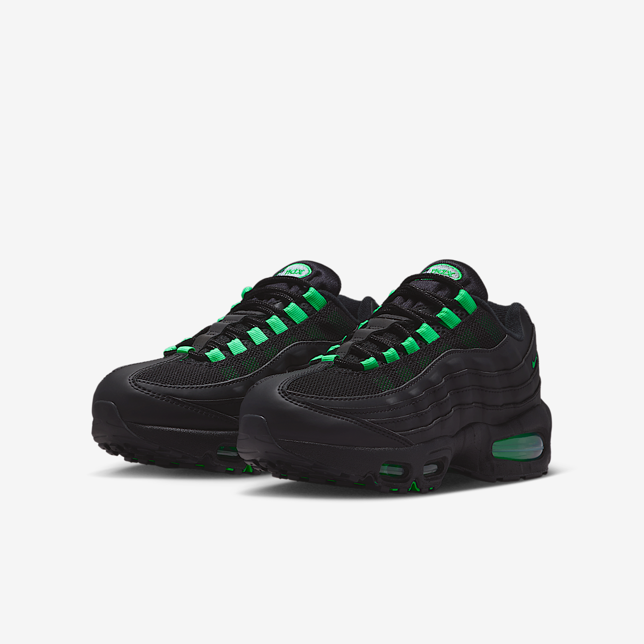 Nike Air Max 95 sneaker Zwart/Zwart/Pearl Grey/Green Shock