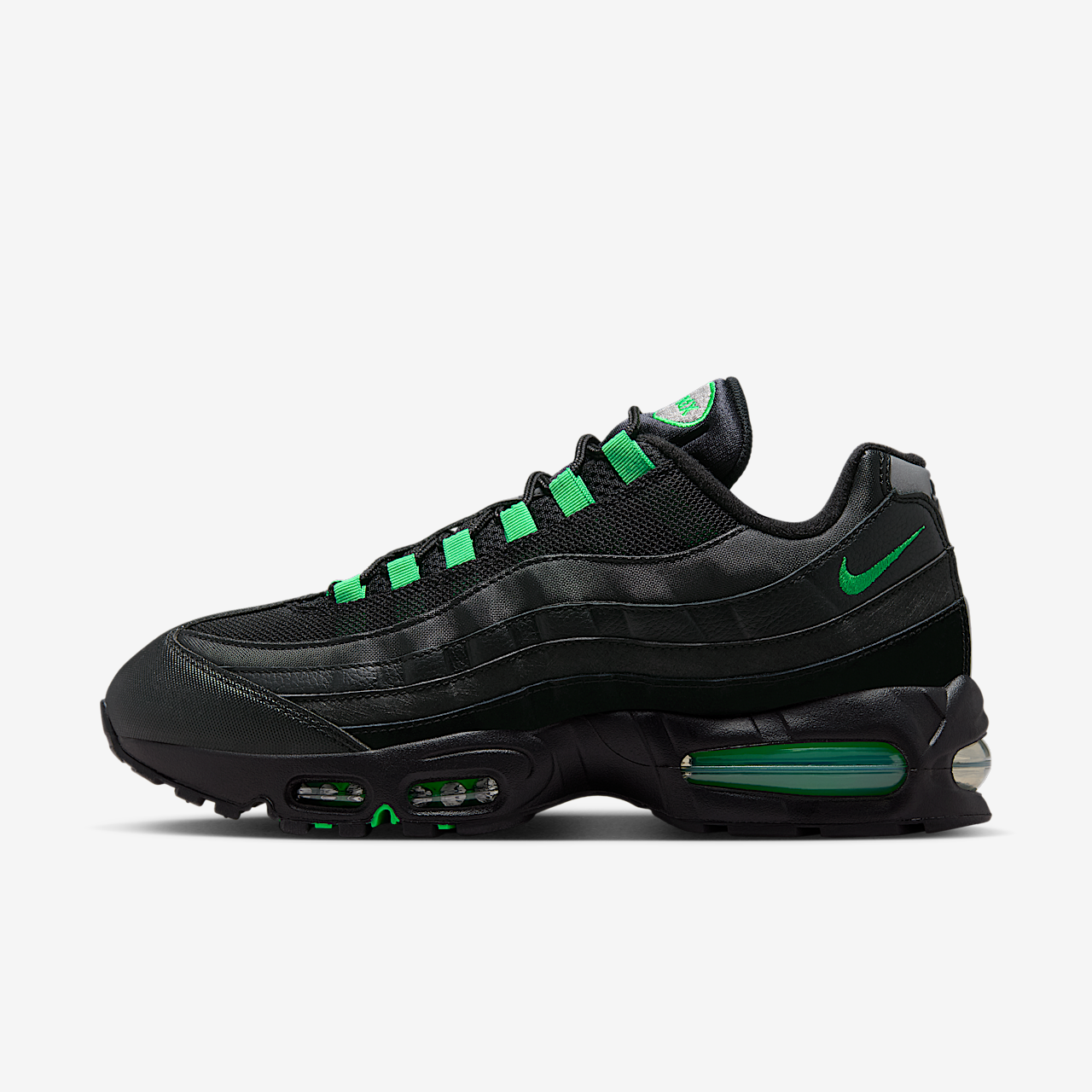 Nike Air Max sneaker Zwart/Zwart/Pearl Grey/Green Shock