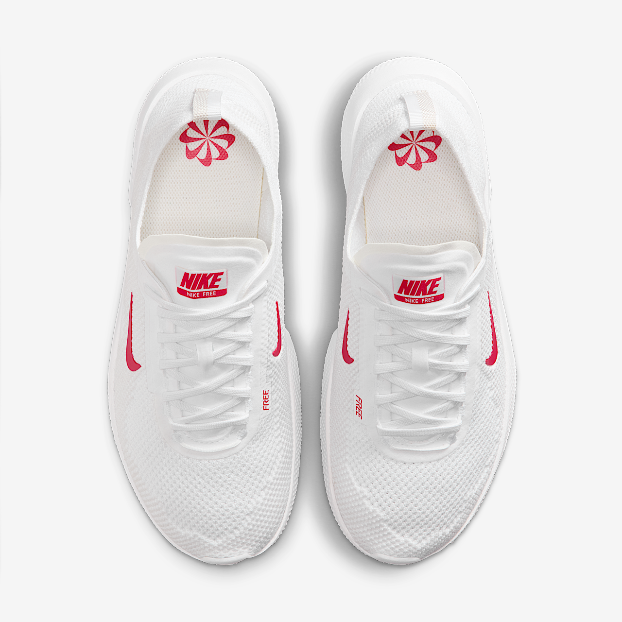 Nike Free sneaker Wit/Platinum Tint/University Red