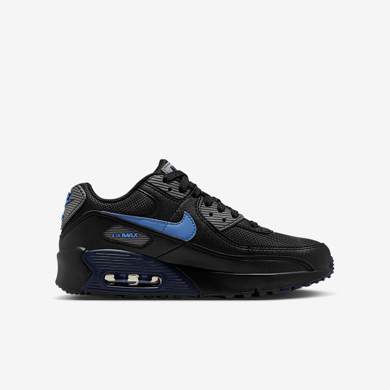 Nike Air max 90 sneaker Zwart/Smoke Grey/Royal Pulse/Midnight Navy