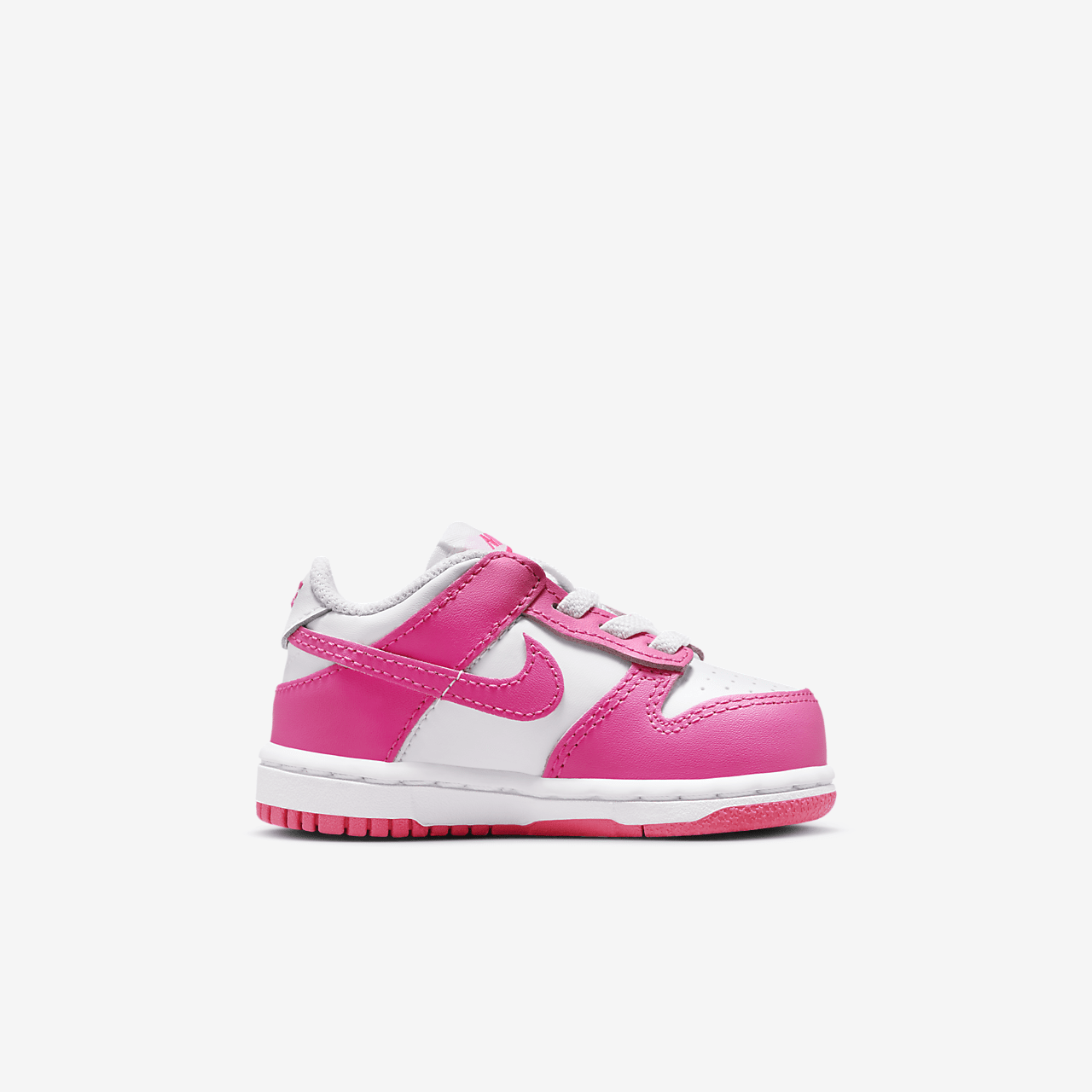 Nike Dunk Low sneaker Wit/Roze/Laser Fuchsia