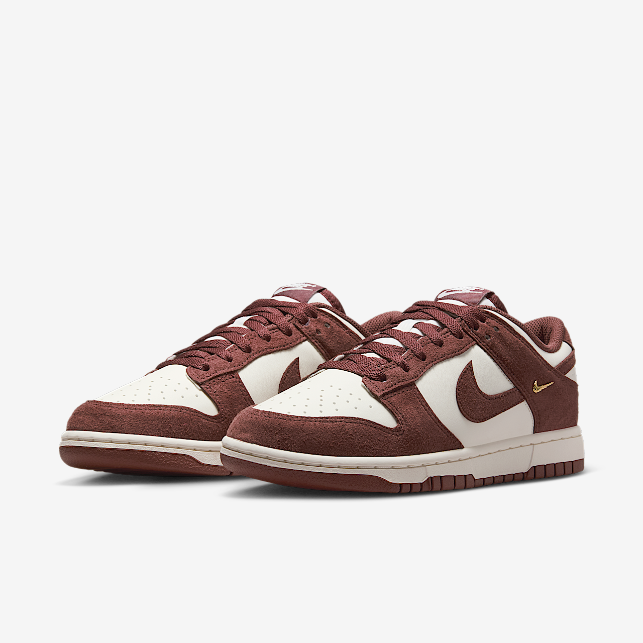 Nike Dunk Low sneaker Sail/Metallic Gold/Red Sepia