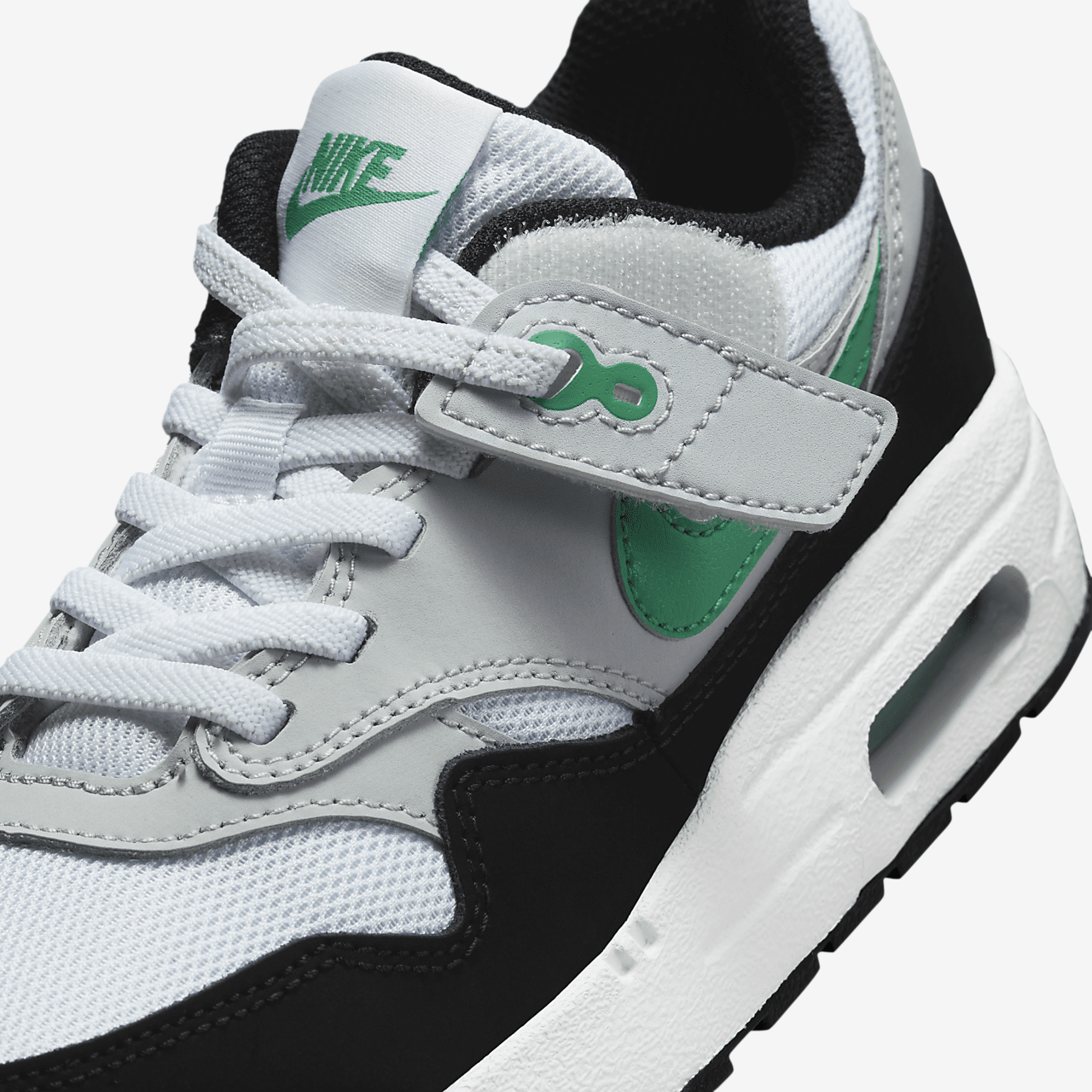 Nike Air Max 1 sneaker Wit/Pure Platinum/Zwart/Stadium Green