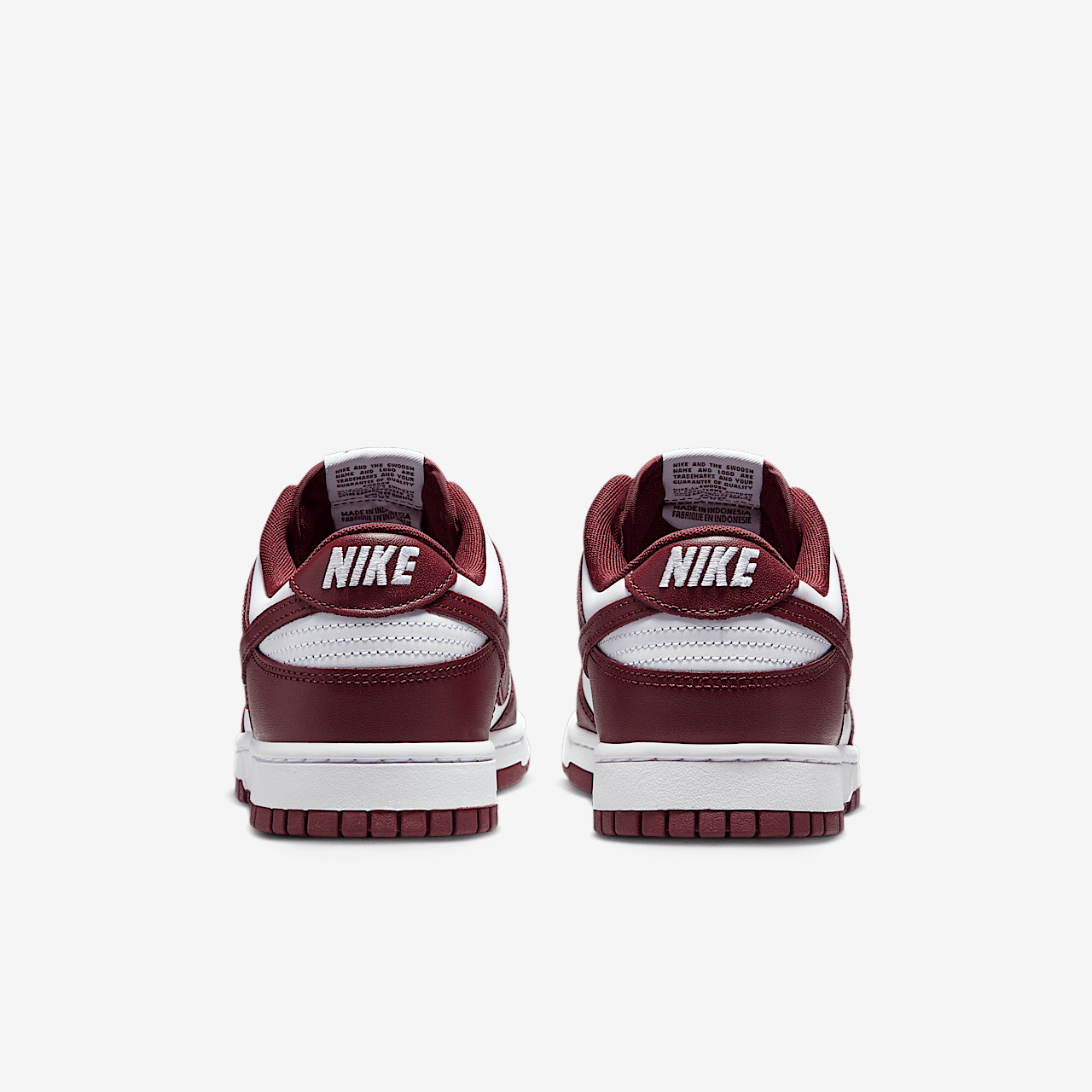 Nike Dunk Low sneaker Wit/Gym Red/Redwood