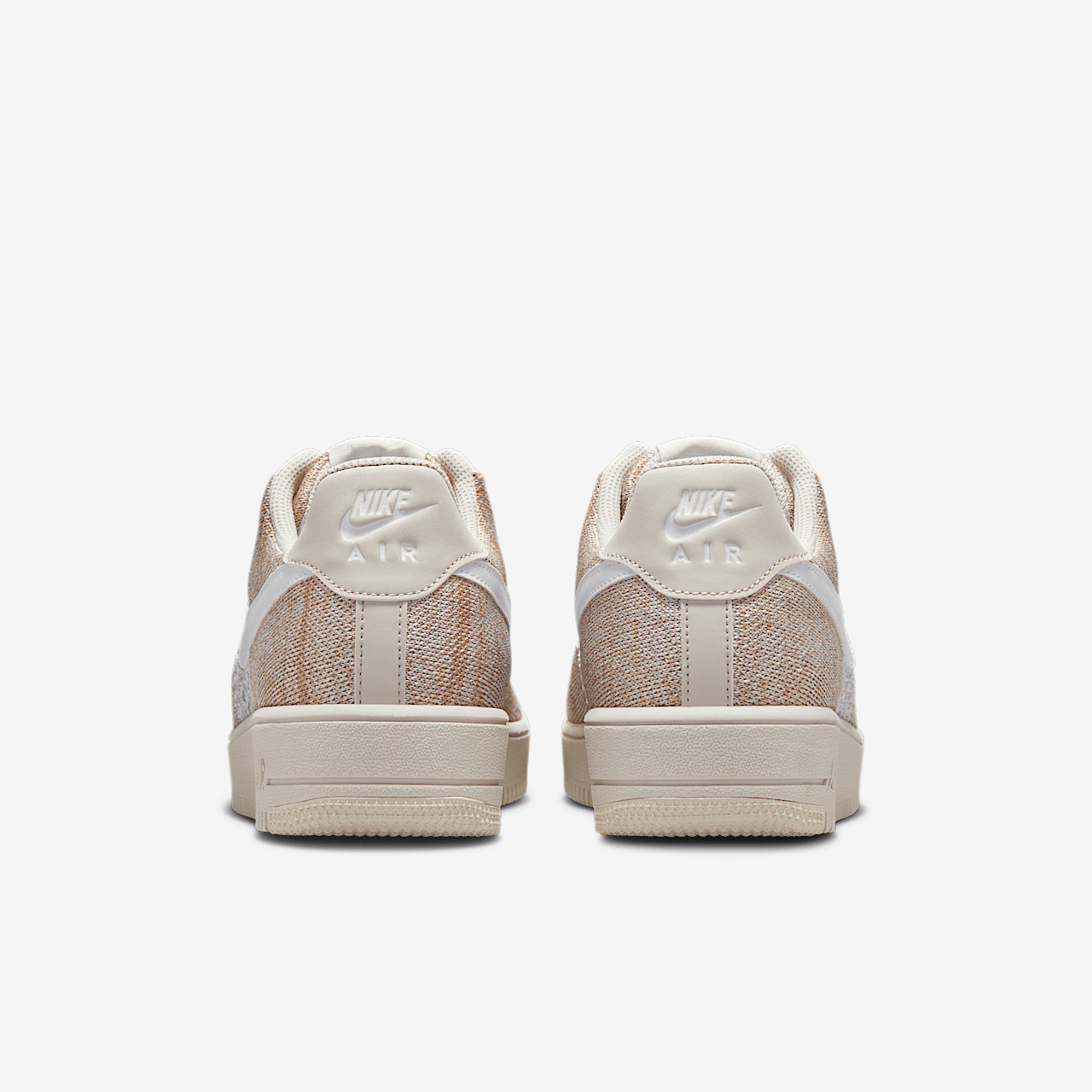 Nike Nike Air Force 1 Flyknit sneaker Light Bone/Khaki/Desert Khaki/Wit