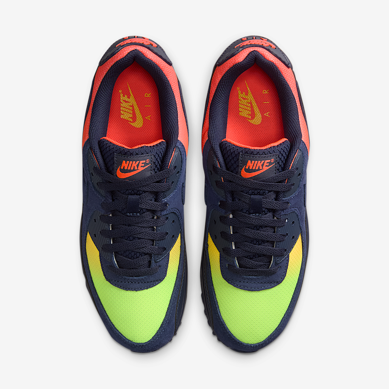 Nike Air max 90 sneaker Lemon Venom/Hyper Crimson/Laser Orange/Blackened Blue