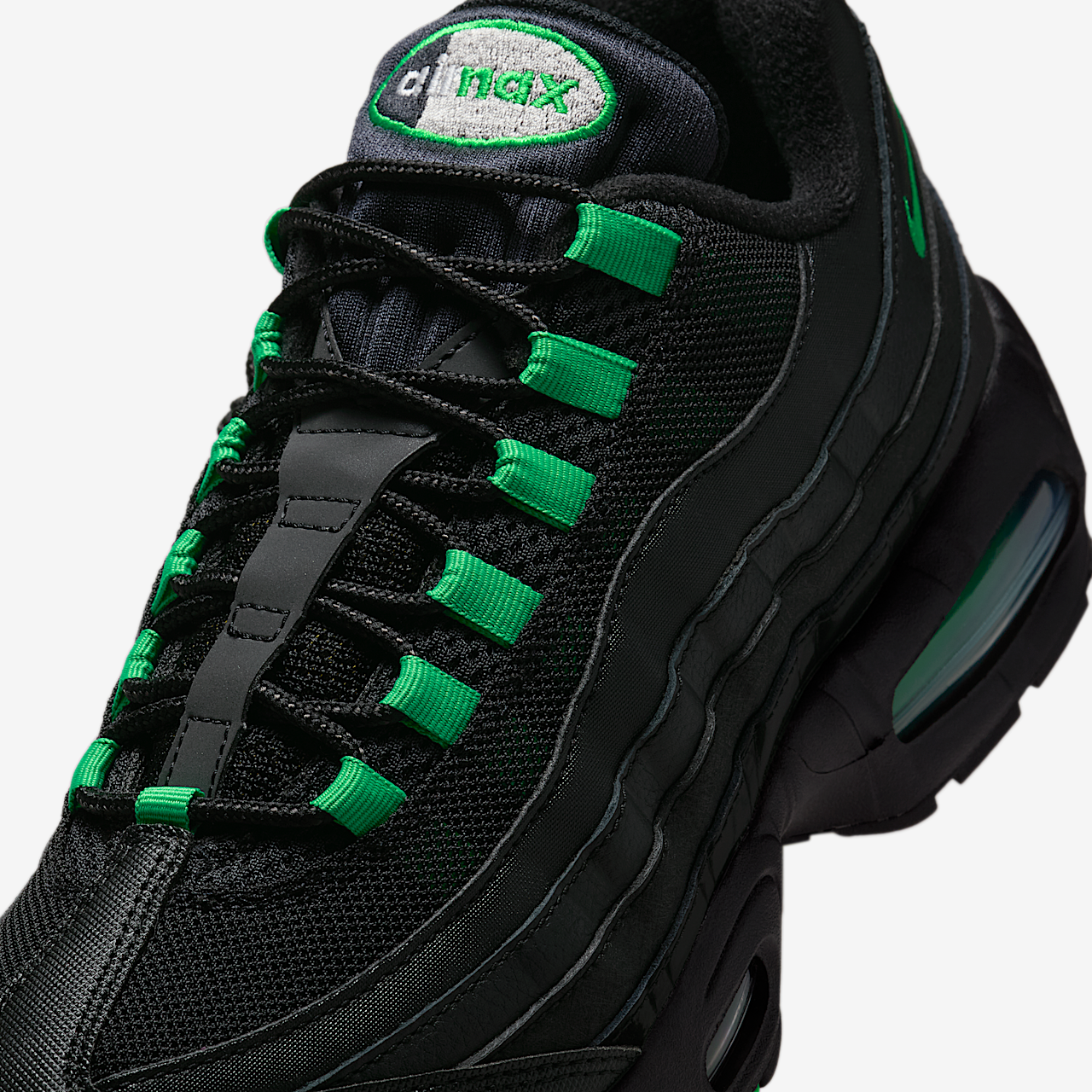 Nike Air Max sneaker Zwart/Zwart/Pearl Grey/Green Shock