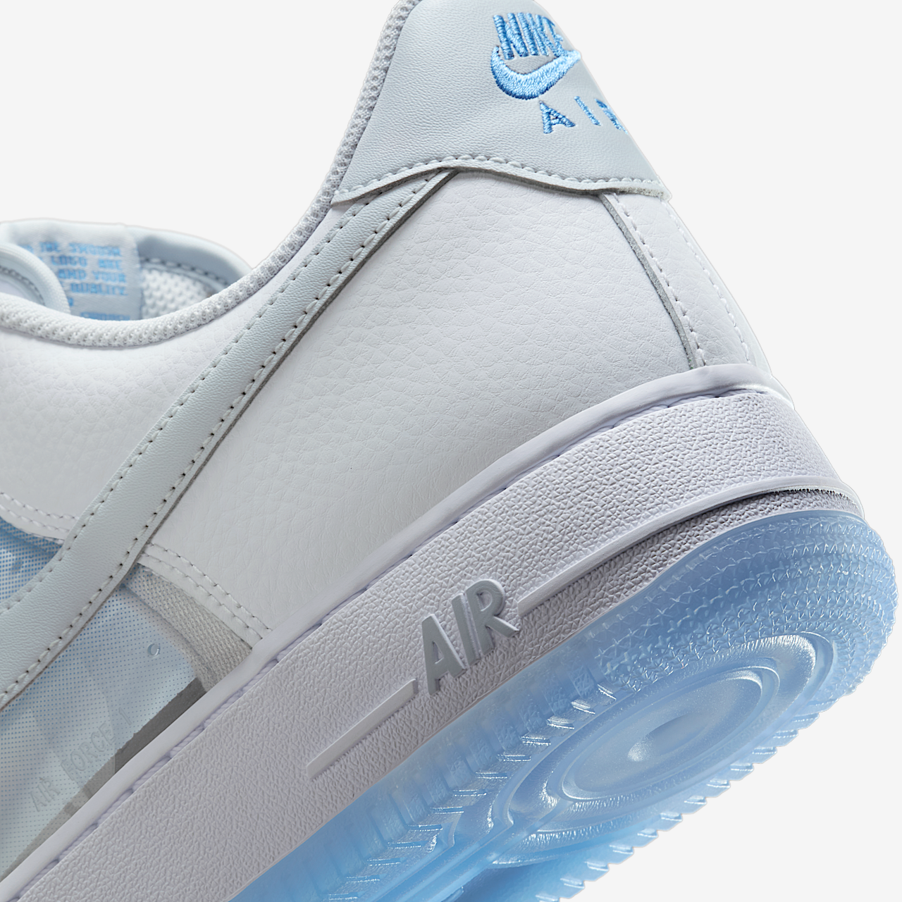 Nike Air Force 1 sneaker Wit/University Blue/Pure Platinum